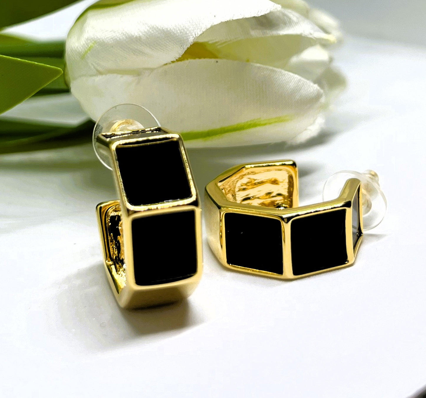 Onyx Black Earrings
