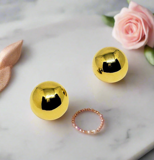 Gold Dome Earrings