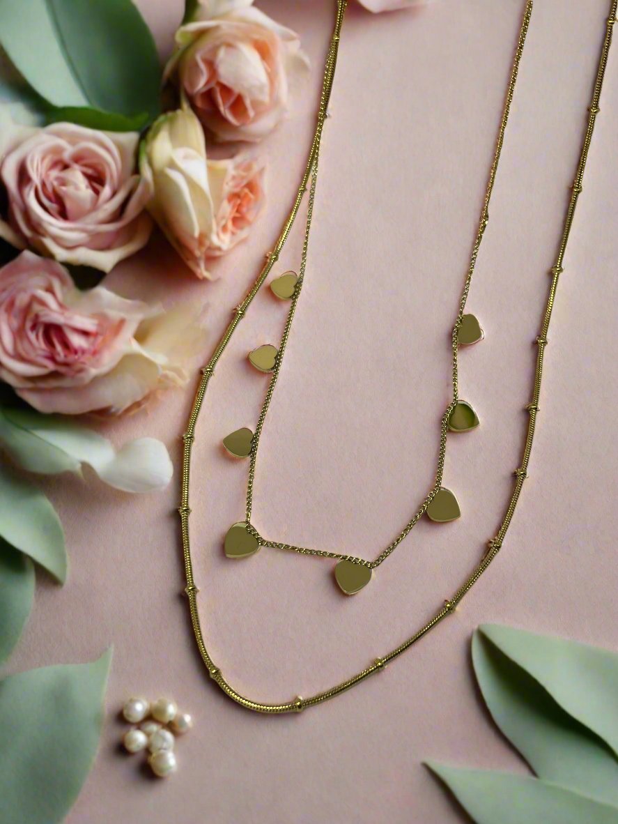 Glam Layered Heart Chain