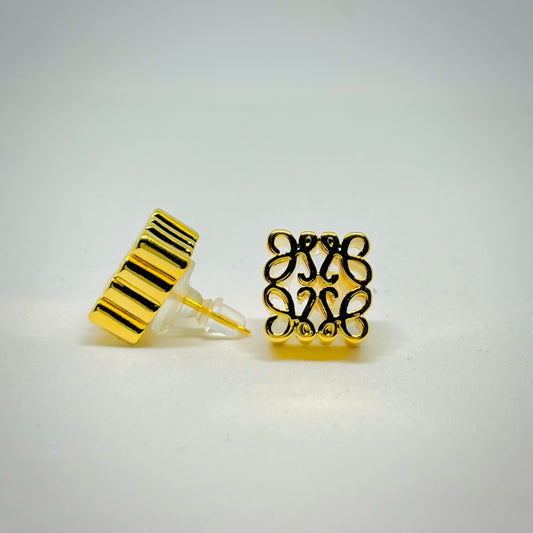 Tibetan Style Gold Stud earring