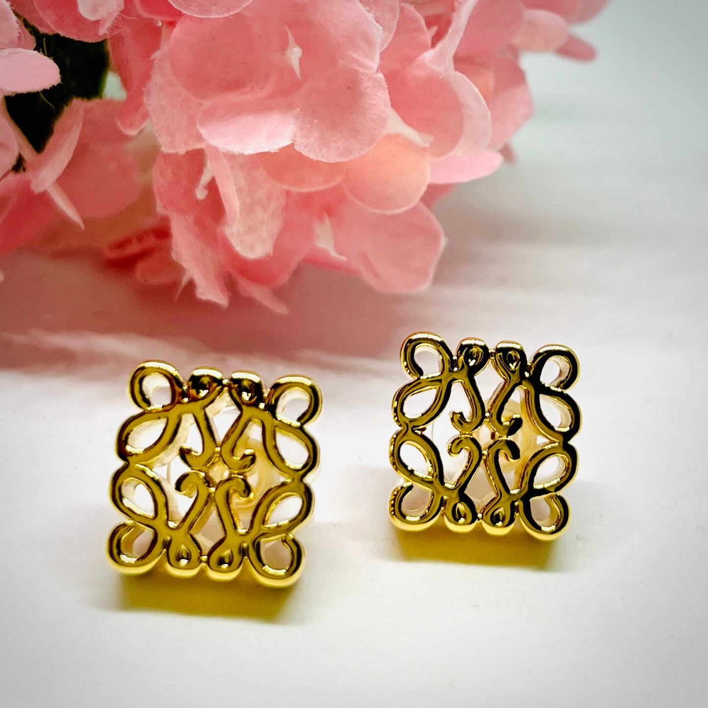 Tibetan Style Gold Stud earring