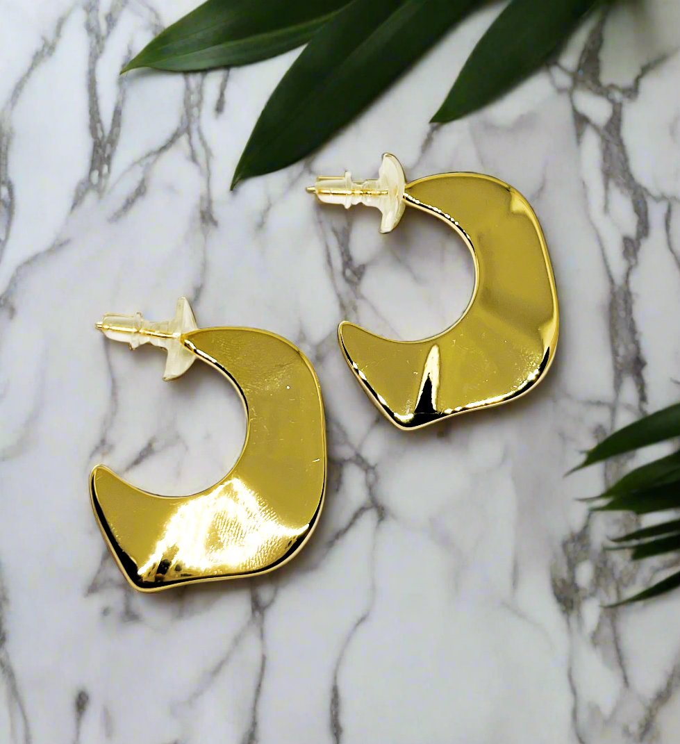 Distorded Gold Earrings