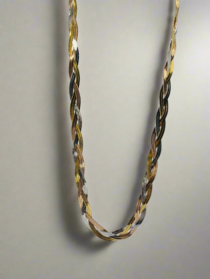 Breaded Triple Tone Snake Chain