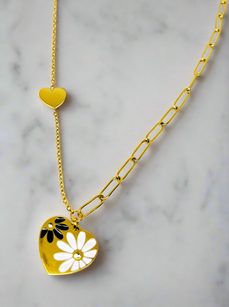 Murano Daisy Heart Chain